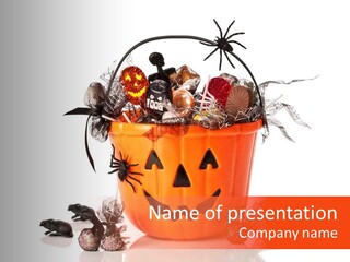 White Mice Halloween PowerPoint Template