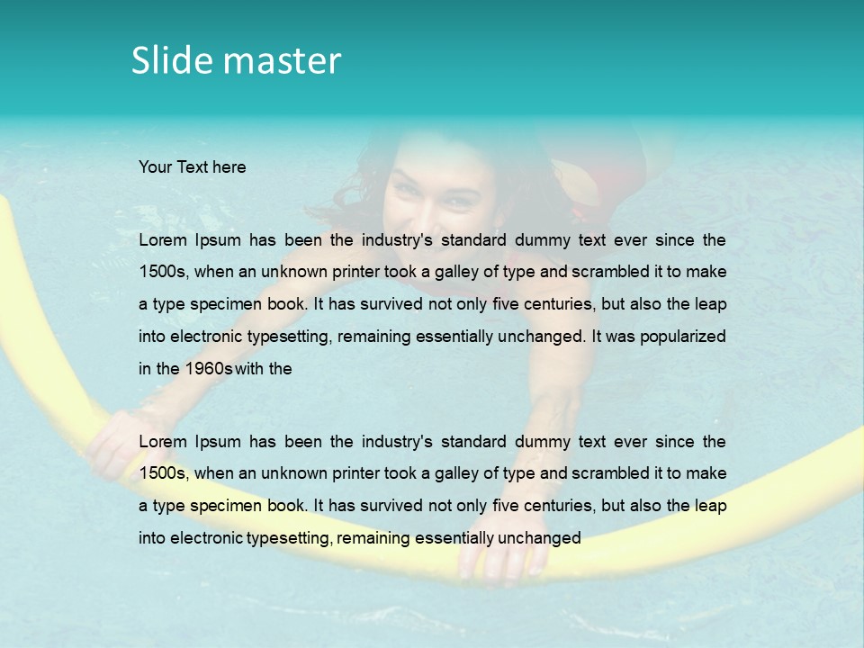 Isolated Orange Woman PowerPoint Template