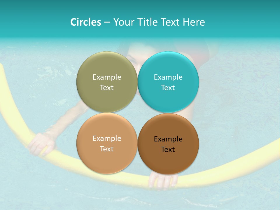 Isolated Orange Woman PowerPoint Template