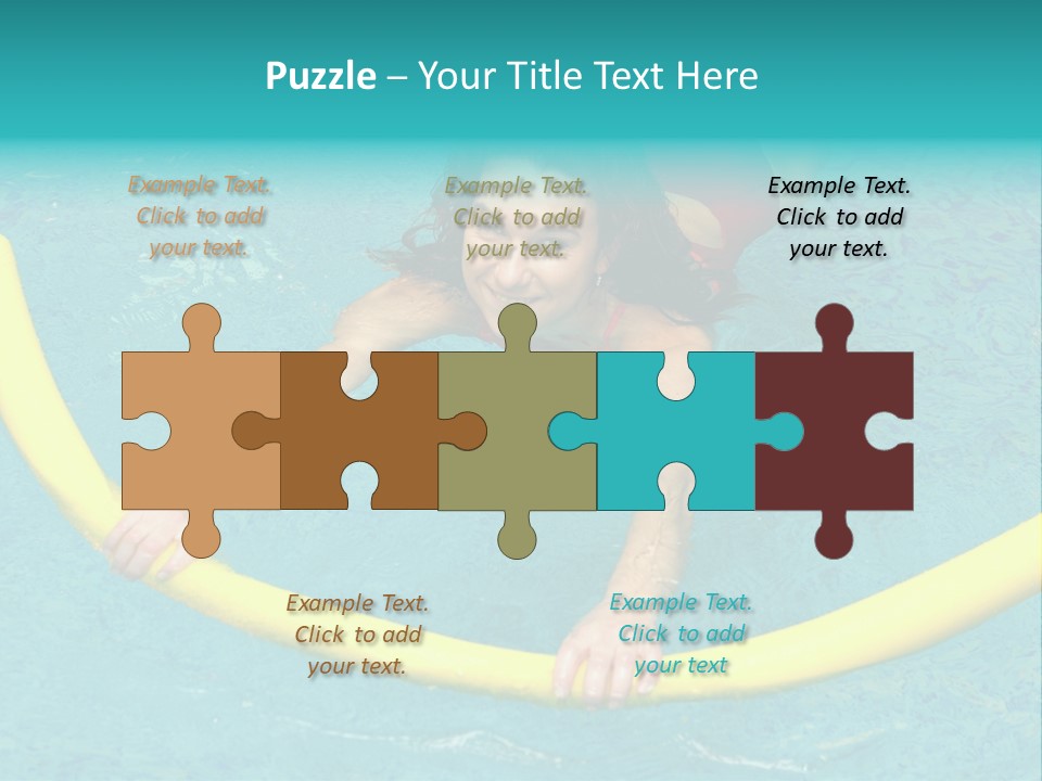 Isolated Orange Woman PowerPoint Template