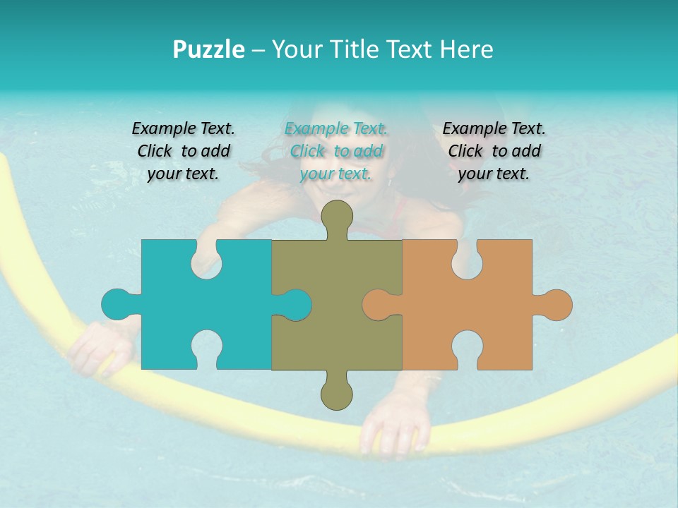 Isolated Orange Woman PowerPoint Template