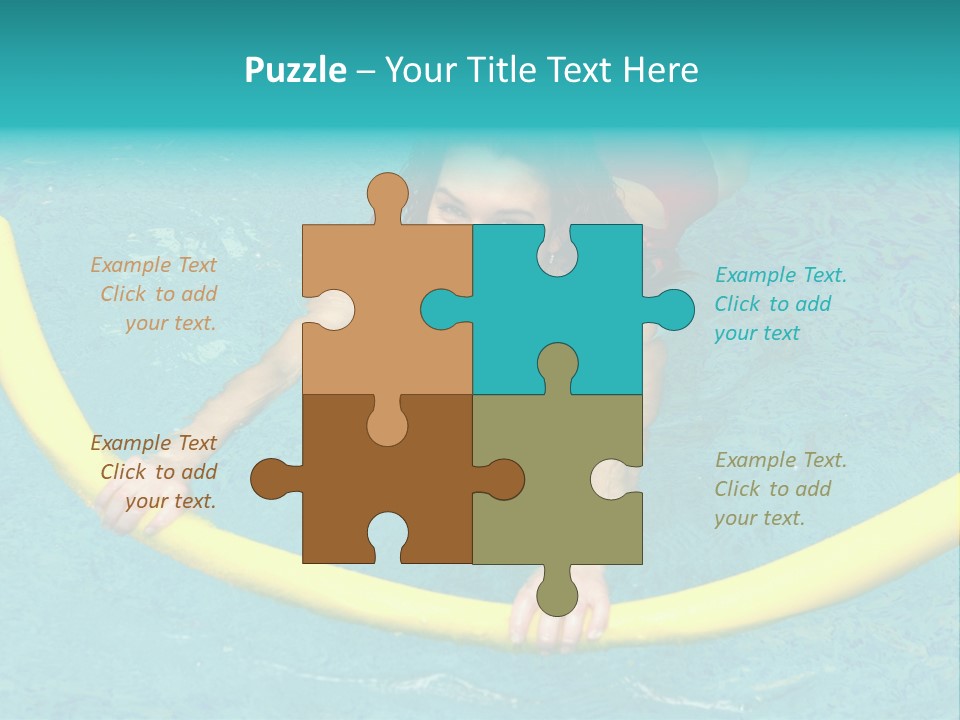 Isolated Orange Woman PowerPoint Template