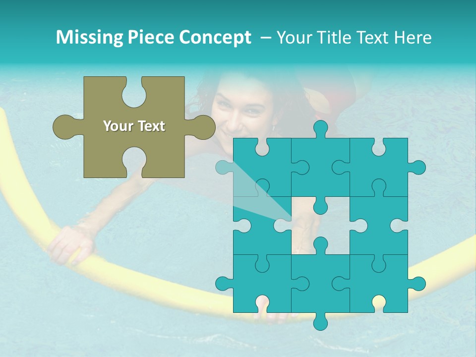 Isolated Orange Woman PowerPoint Template