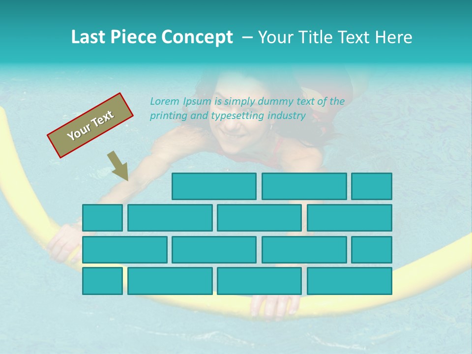 Isolated Orange Woman PowerPoint Template