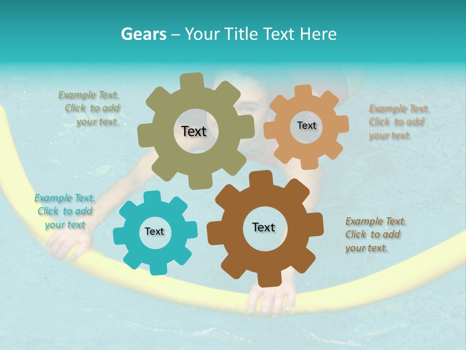 Isolated Orange Woman PowerPoint Template