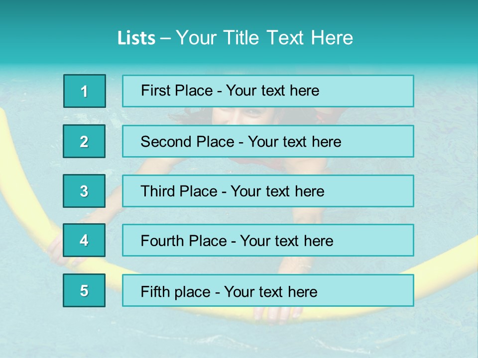 Isolated Orange Woman PowerPoint Template