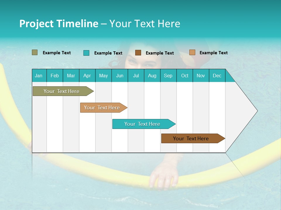 Isolated Orange Woman PowerPoint Template