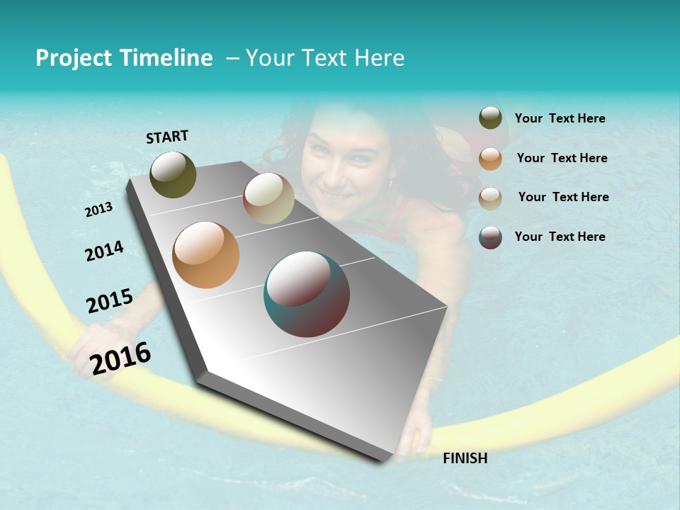 Isolated Orange Woman PowerPoint Template