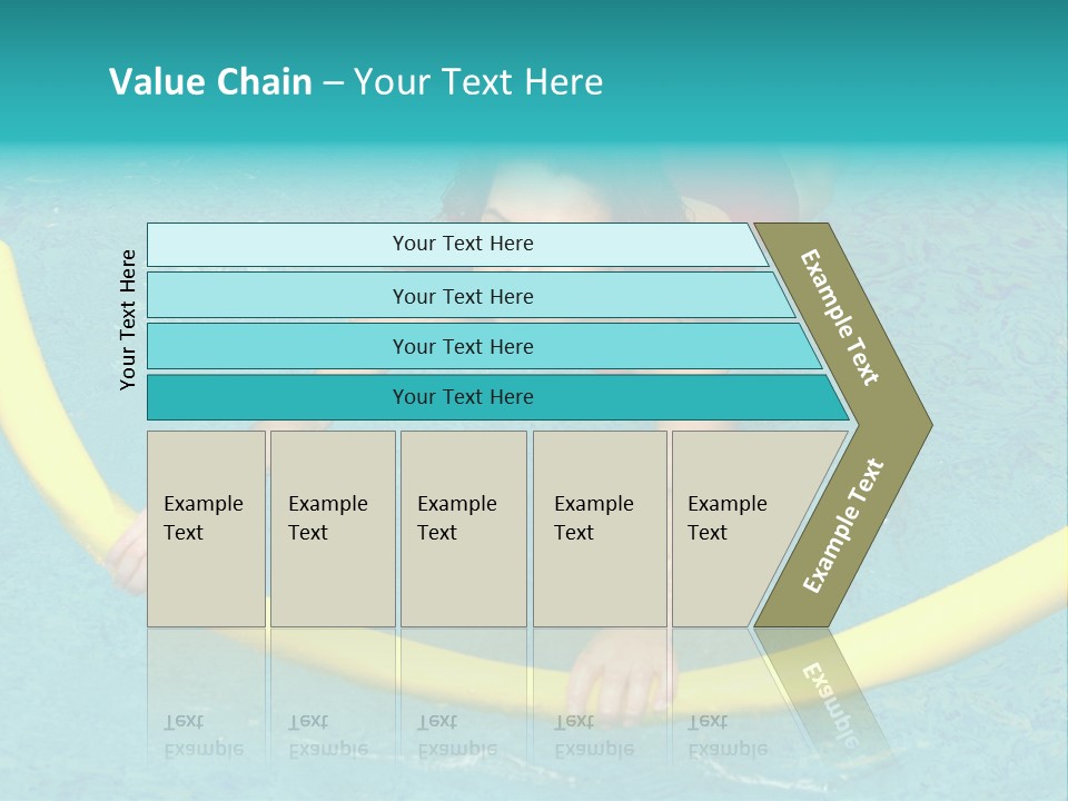 Isolated Orange Woman PowerPoint Template