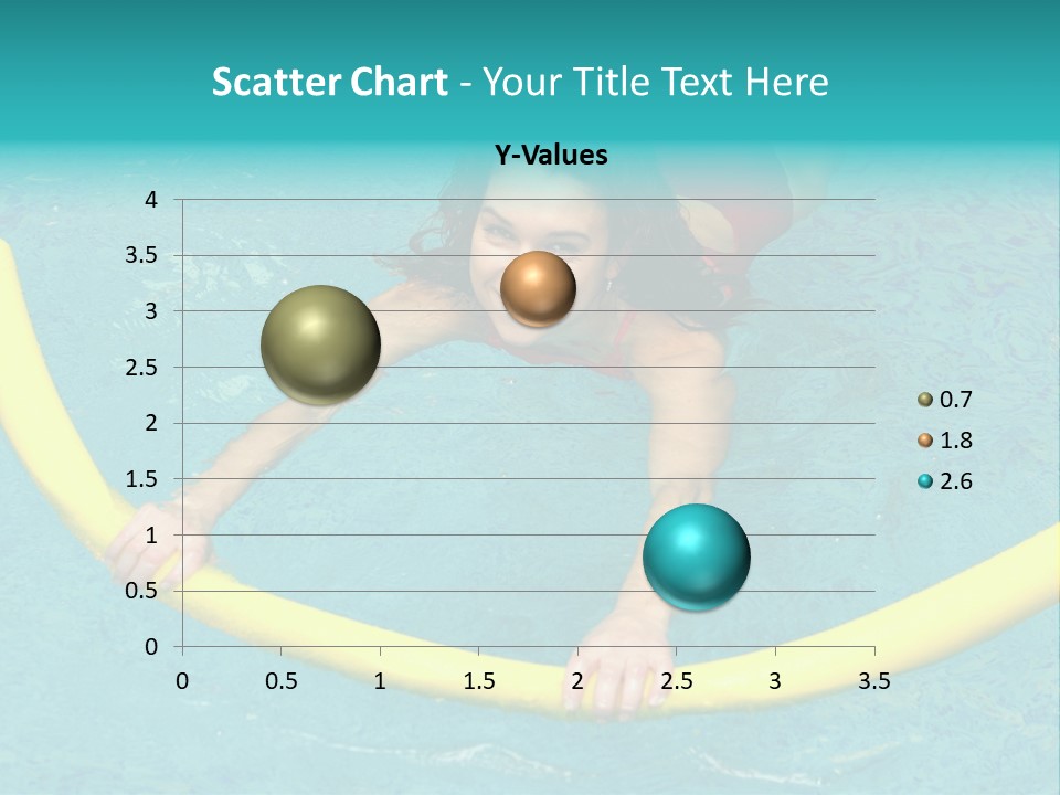 Isolated Orange Woman PowerPoint Template