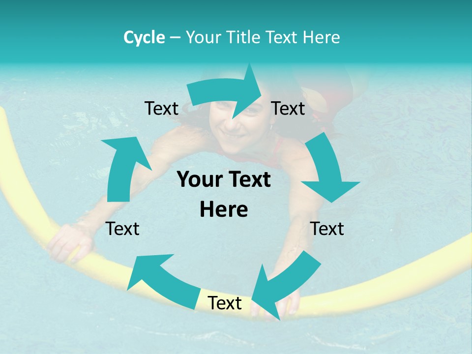 Isolated Orange Woman PowerPoint Template