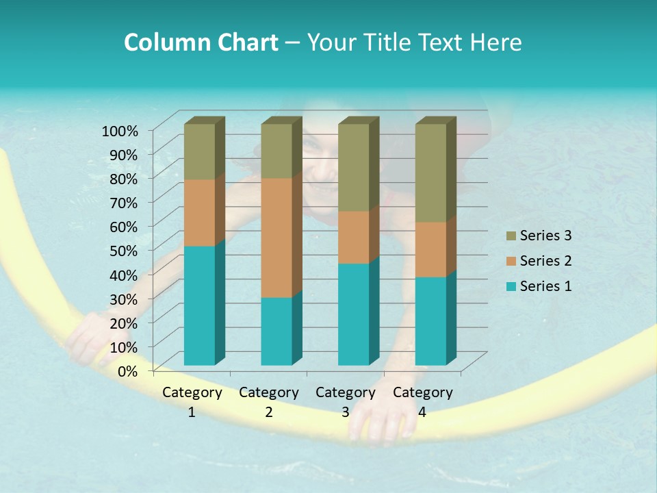 Isolated Orange Woman PowerPoint Template
