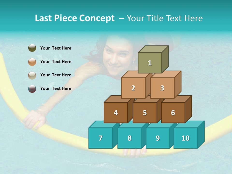 Isolated Orange Woman PowerPoint Template