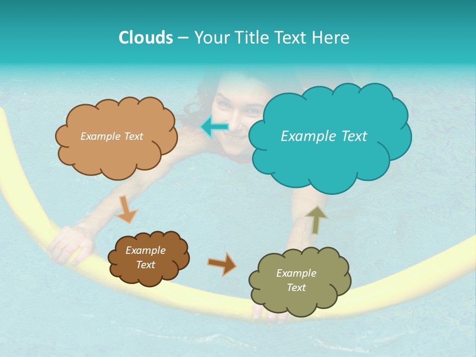 Isolated Orange Woman PowerPoint Template
