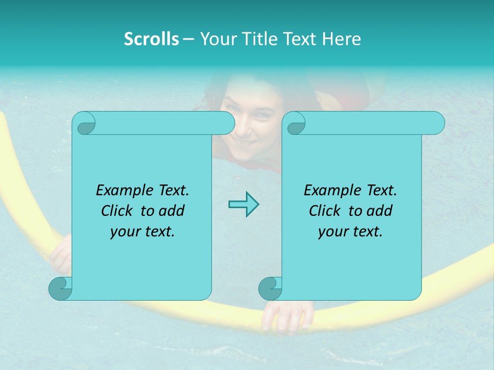 Isolated Orange Woman PowerPoint Template