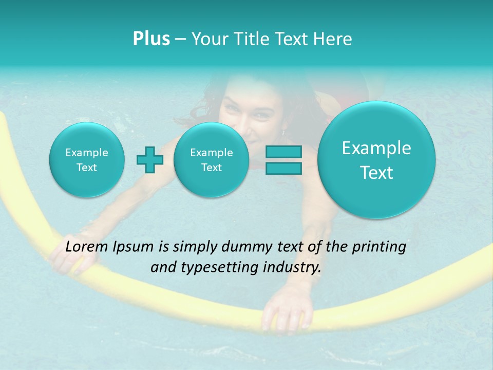 Isolated Orange Woman PowerPoint Template