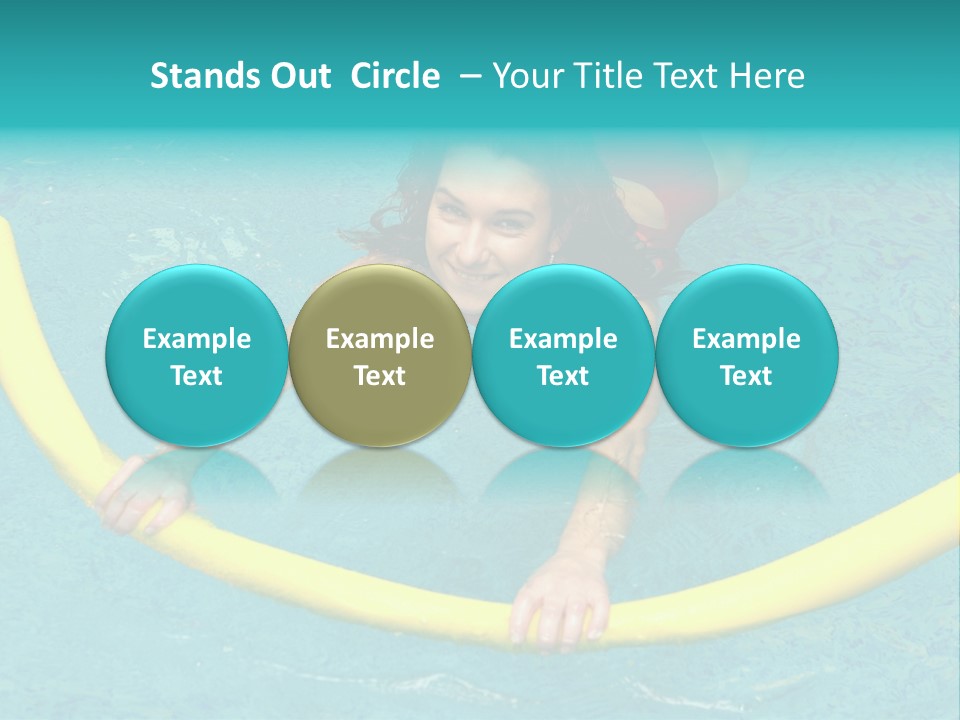 Isolated Orange Woman PowerPoint Template