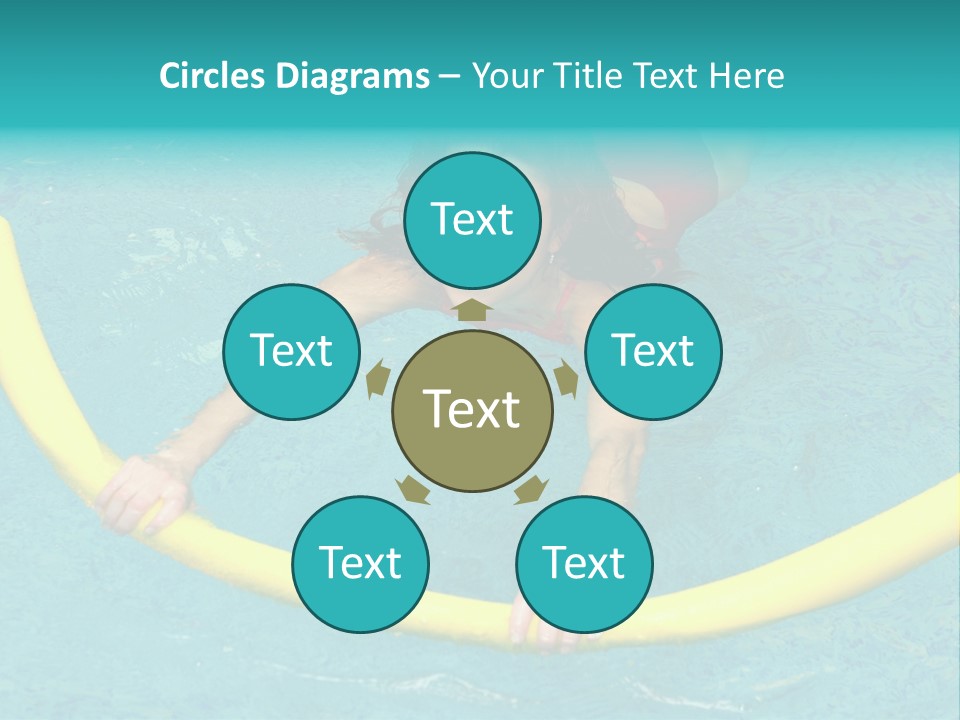 Isolated Orange Woman PowerPoint Template