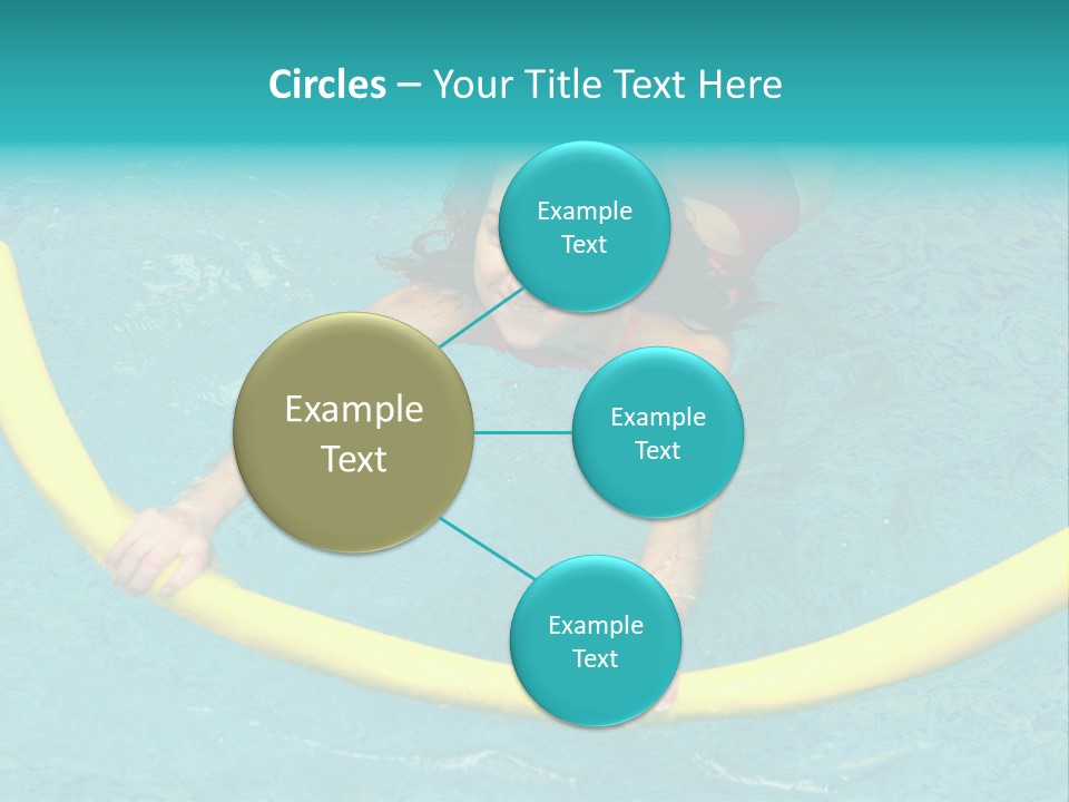 Isolated Orange Woman PowerPoint Template