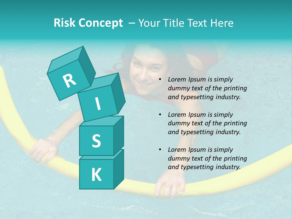 Isolated Orange Woman PowerPoint Template