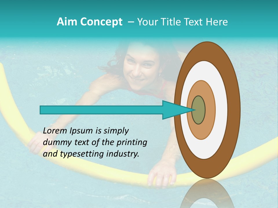 Isolated Orange Woman PowerPoint Template