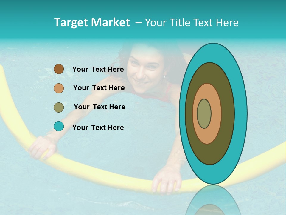 Isolated Orange Woman PowerPoint Template