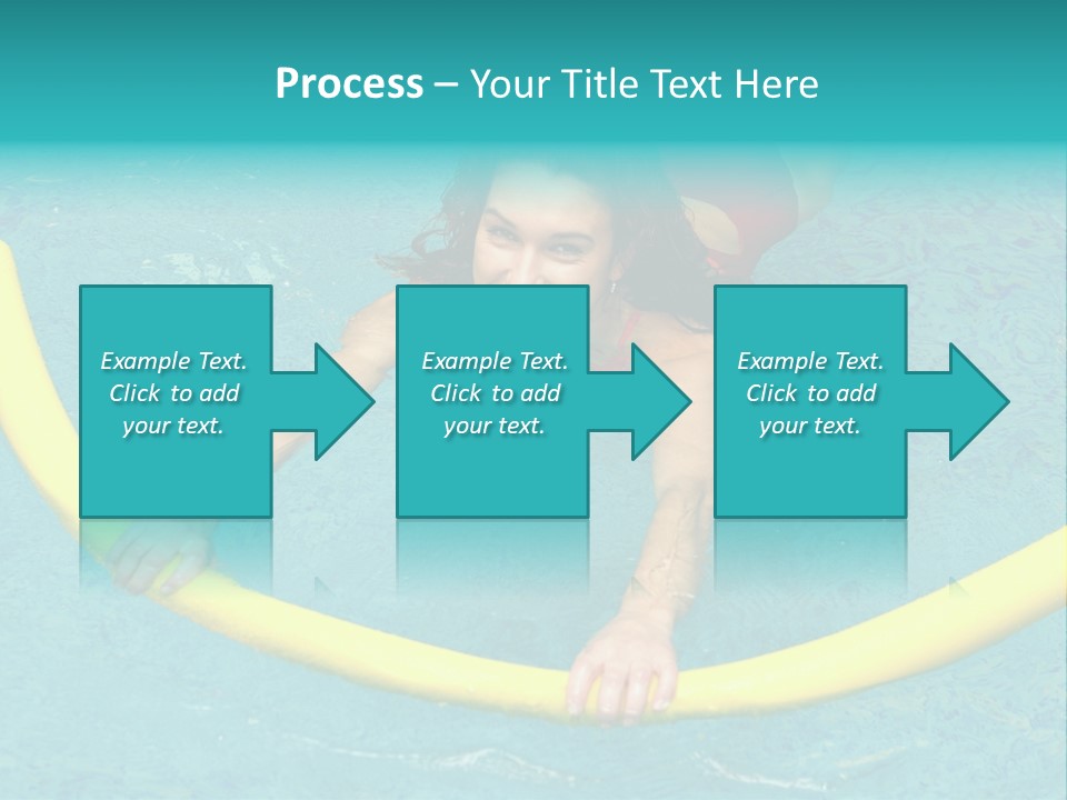 Isolated Orange Woman PowerPoint Template