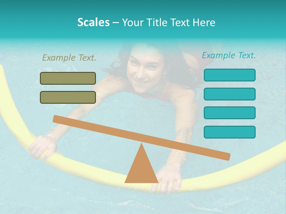 Isolated Orange Woman PowerPoint Template