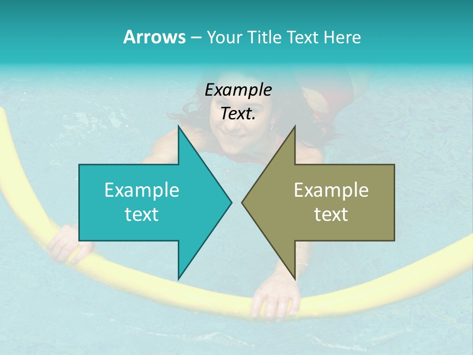 Isolated Orange Woman PowerPoint Template