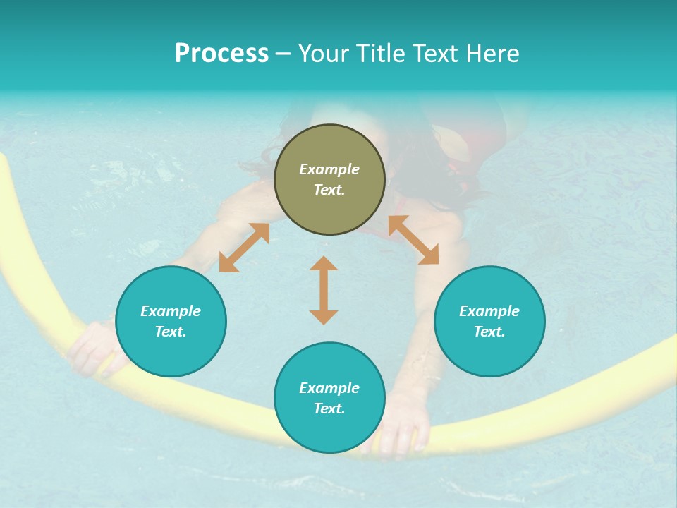 Isolated Orange Woman PowerPoint Template