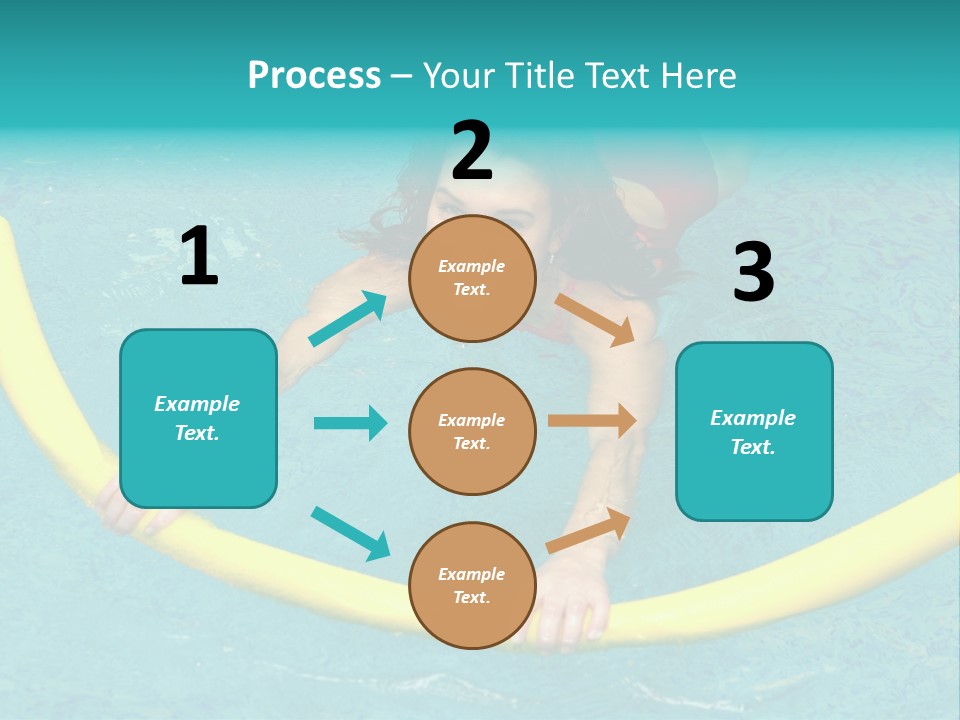 Isolated Orange Woman PowerPoint Template