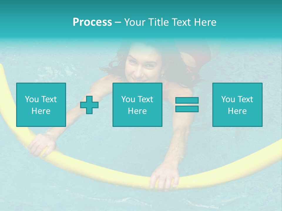 Isolated Orange Woman PowerPoint Template