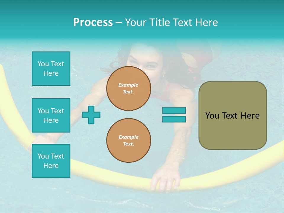 Isolated Orange Woman PowerPoint Template