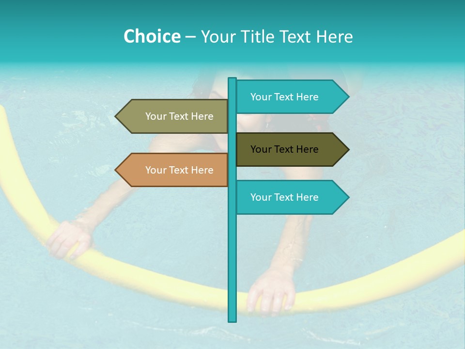 Isolated Orange Woman PowerPoint Template