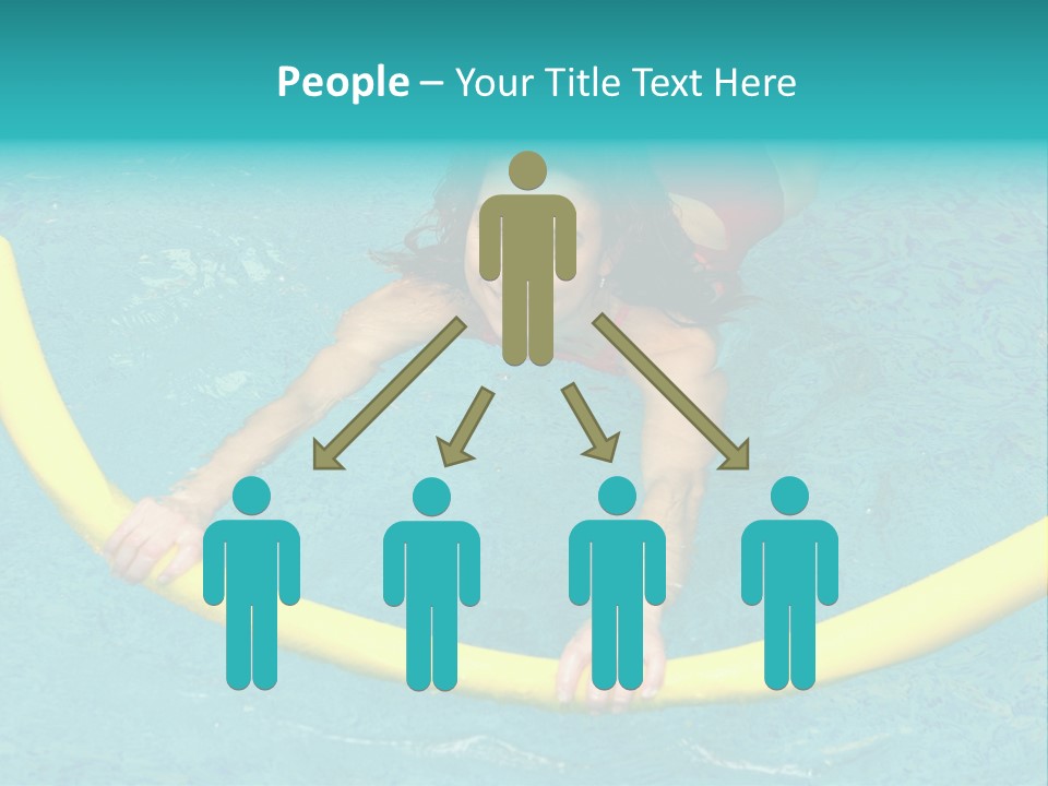 Isolated Orange Woman PowerPoint Template