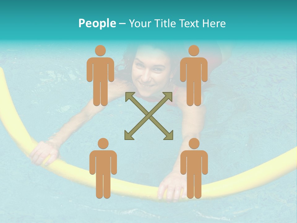 Isolated Orange Woman PowerPoint Template