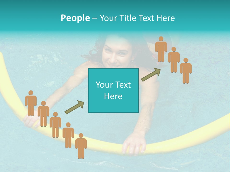 Isolated Orange Woman PowerPoint Template