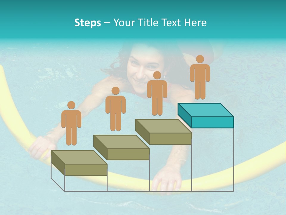 Isolated Orange Woman PowerPoint Template