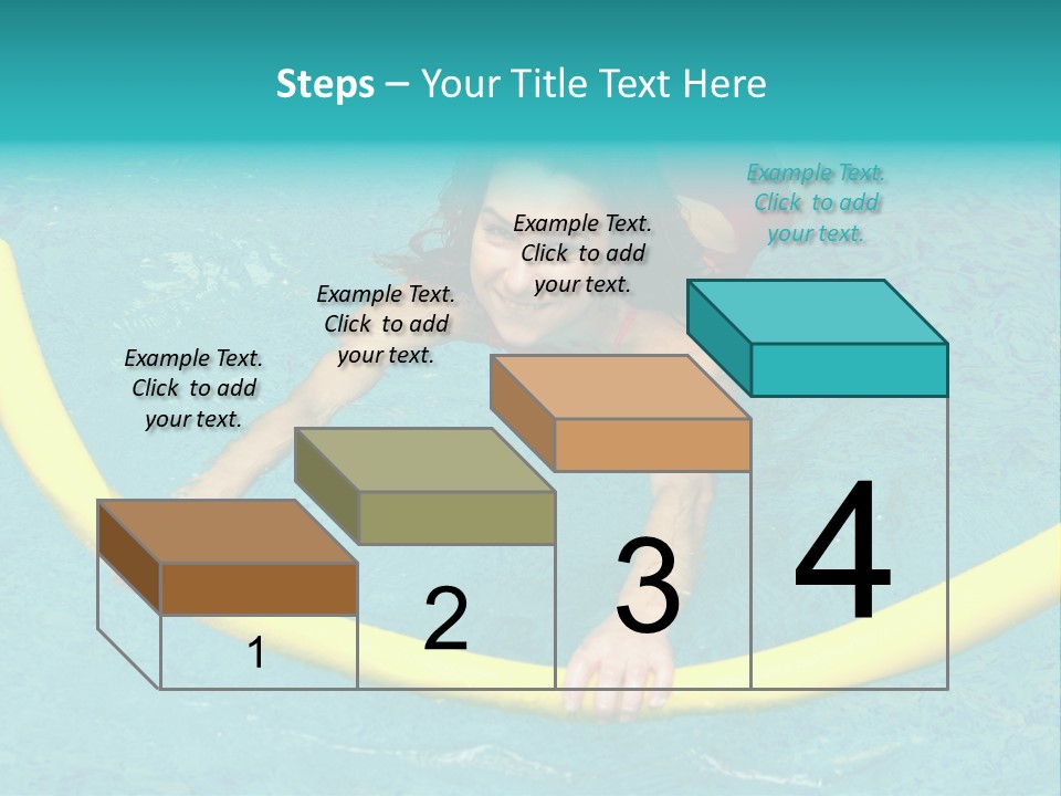 Isolated Orange Woman PowerPoint Template