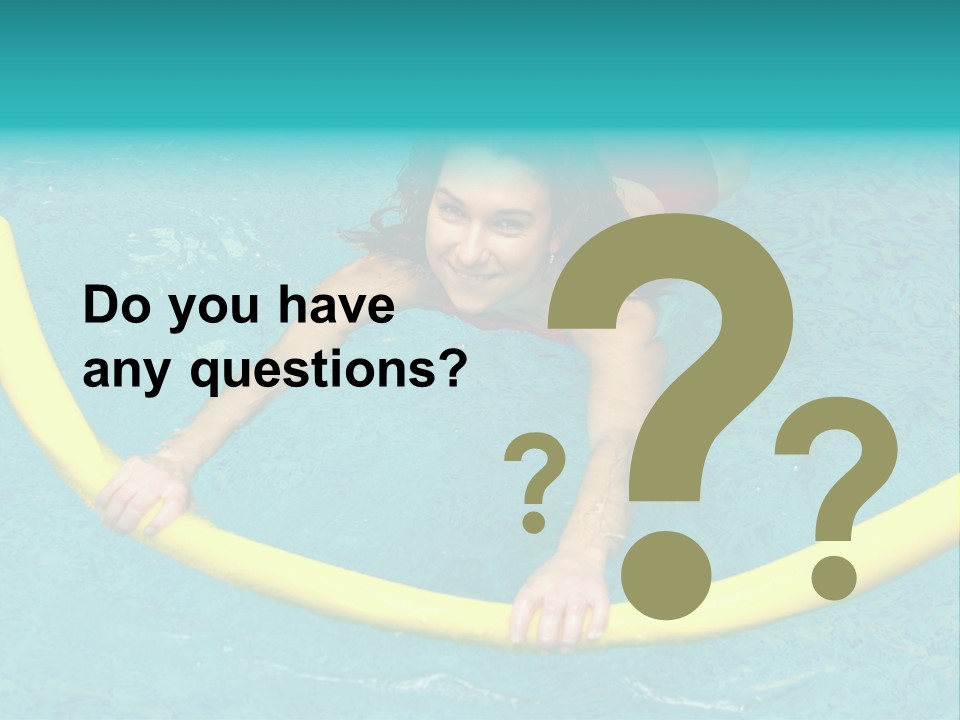 Isolated Orange Woman PowerPoint Template