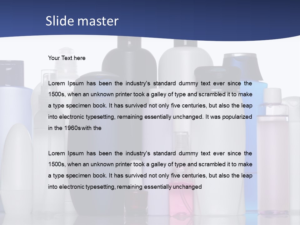 White Hygiene Conditioner PowerPoint Template