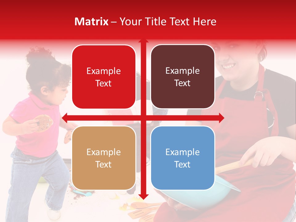 A Woman And A Child Are Cooking Together PowerPoint Template