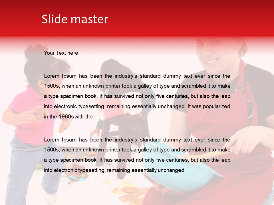 A Woman And A Child Are Cooking Together PowerPoint Template