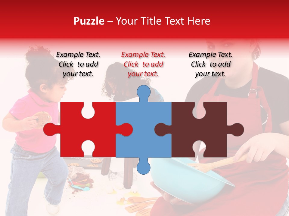 A Woman And A Child Are Cooking Together PowerPoint Template