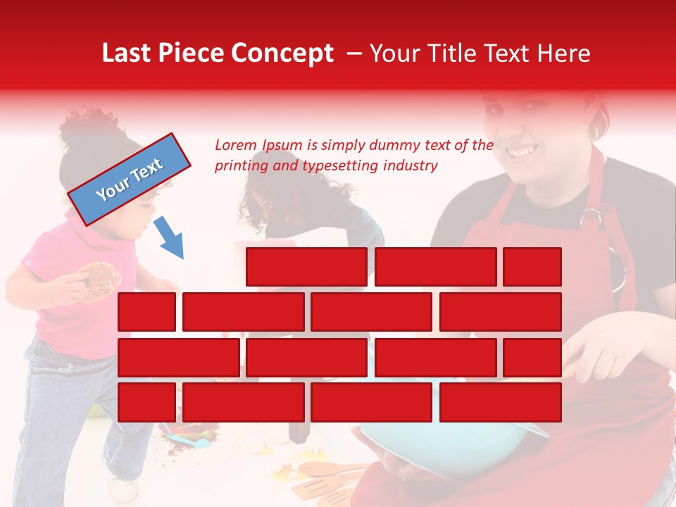 A Woman And A Child Are Cooking Together PowerPoint Template