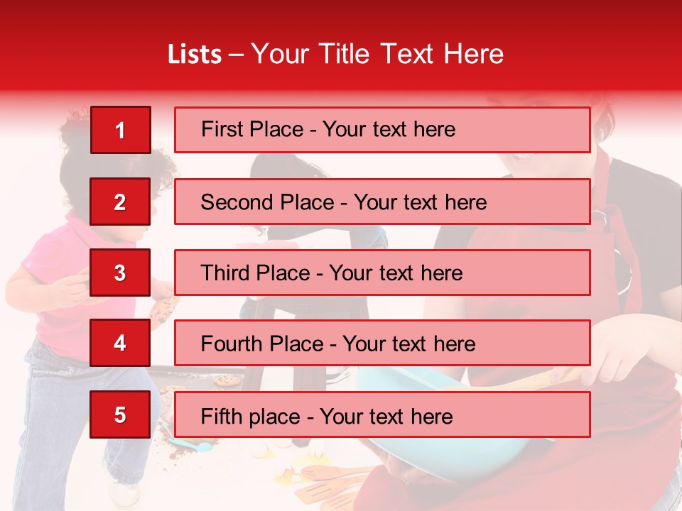 A Woman And A Child Are Cooking Together PowerPoint Template