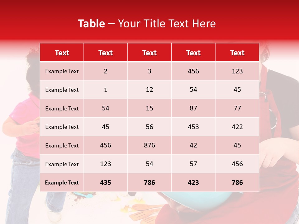 A Woman And A Child Are Cooking Together PowerPoint Template