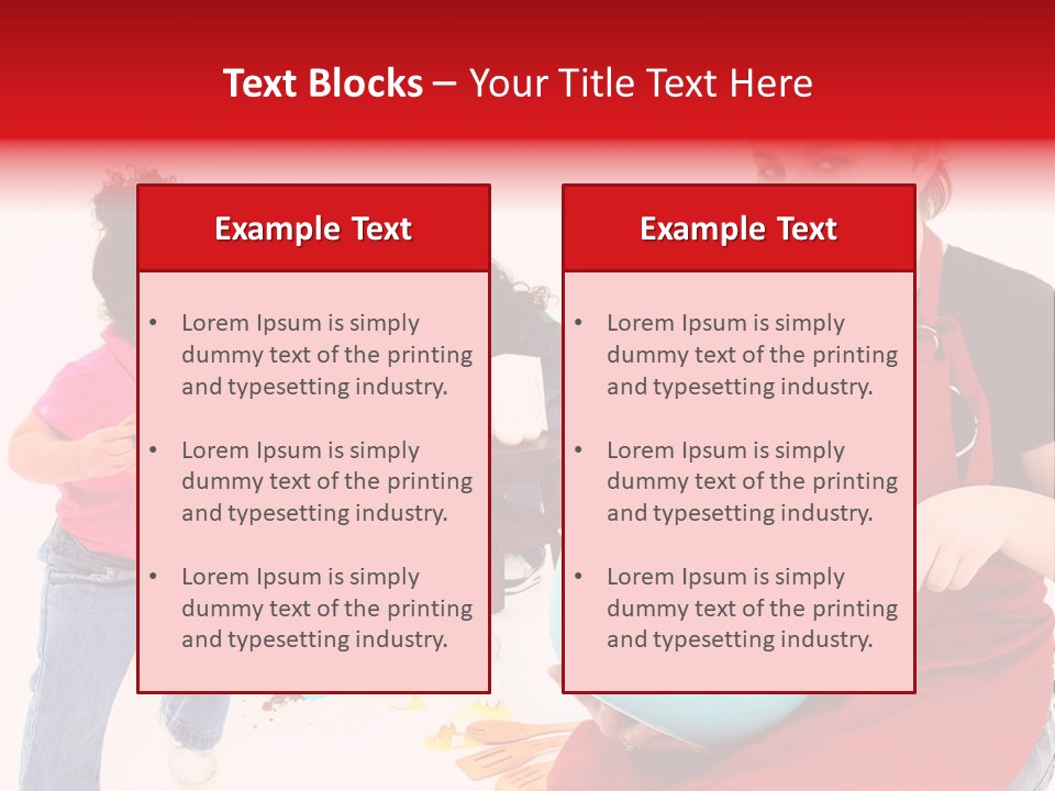 A Woman And A Child Are Cooking Together PowerPoint Template