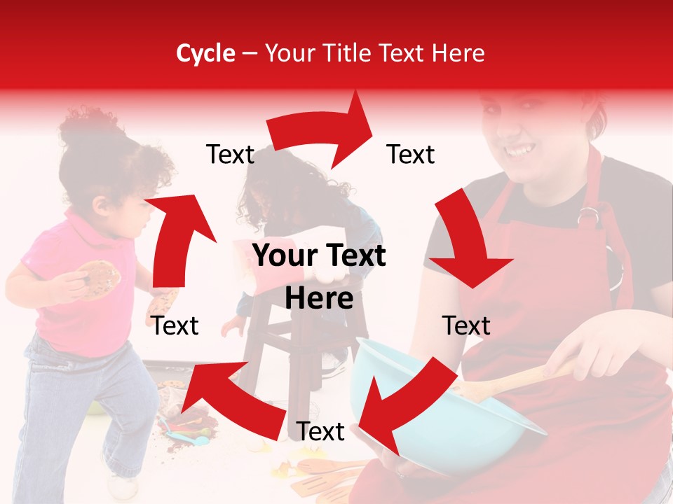 A Woman And A Child Are Cooking Together PowerPoint Template