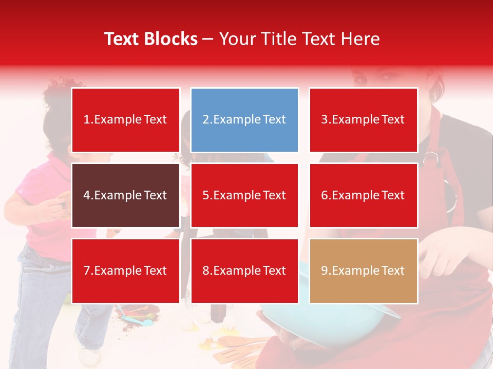 A Woman And A Child Are Cooking Together PowerPoint Template